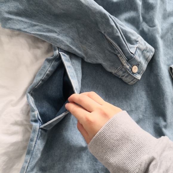 Authentic Stussy Denim Hoodie Anorak Jacket - Picture 3 of 13